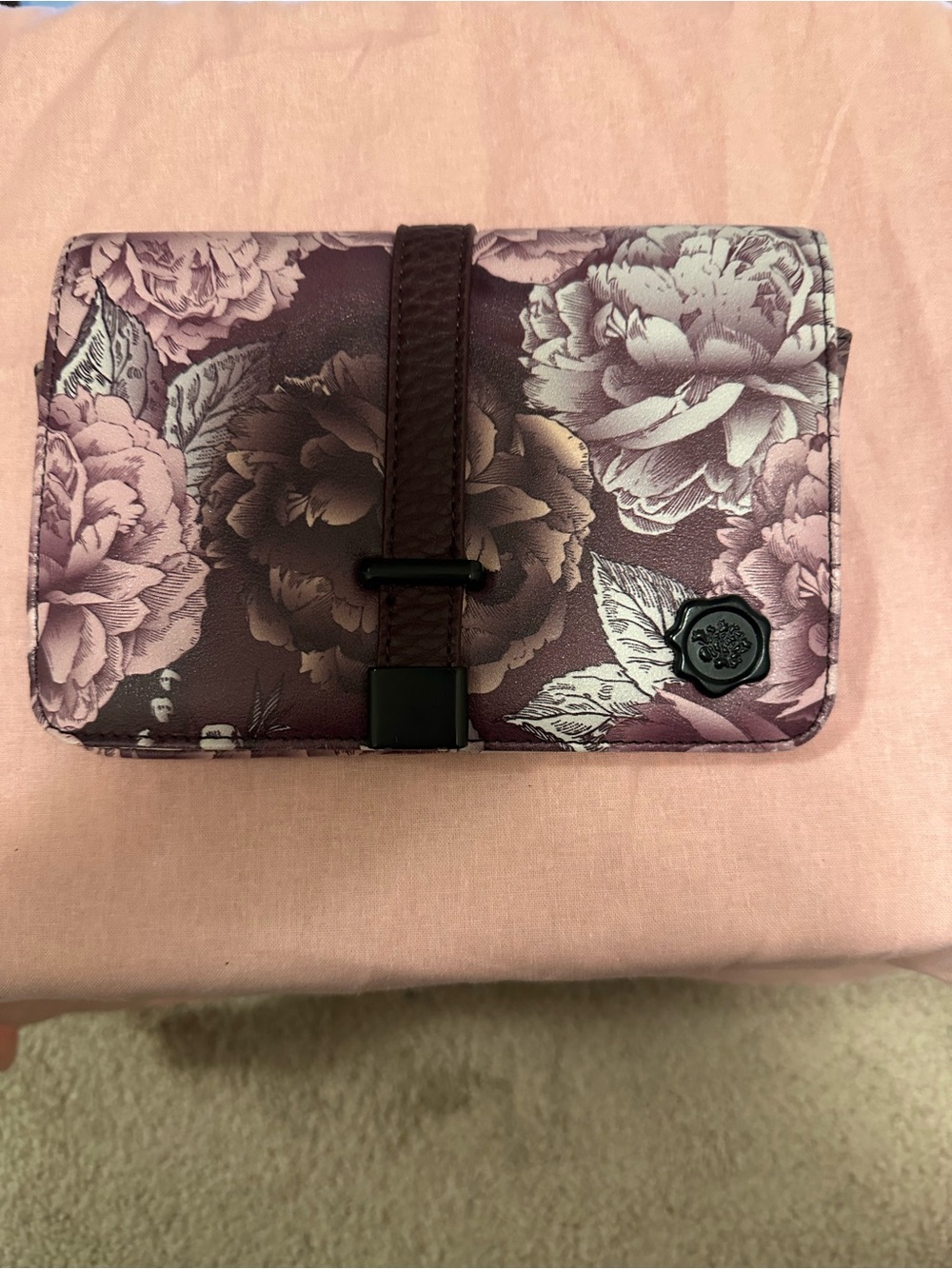 Floral Pattern Women's Wallet - Mauve Floral